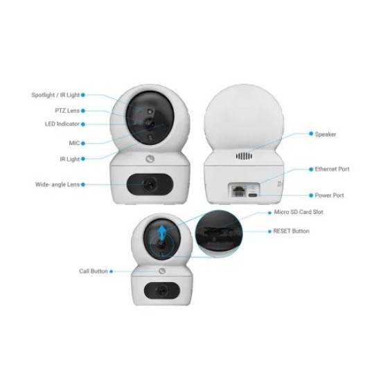 EZVIZ H7c 4MP Dual Lens 2K Pan & Tilt Portable WiFi Camera EZVIZ H7c 4MP Dual Lens 2K Pan & Tilt Portable WiFi Camera