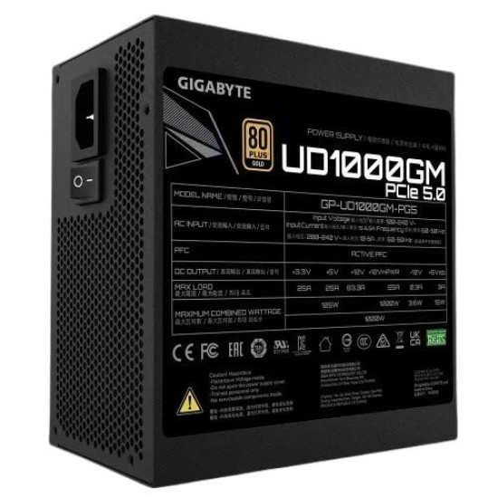 GIGABYTE UD1000GM PG5 1000W 80+ Gold Full Modular Power Supply