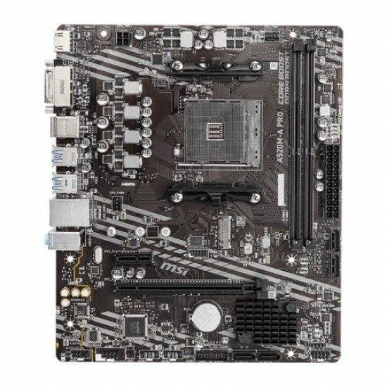 MSI A520M-A Pro AM4 AMD Micro-ATX Motherboard MSI A520M-A Pro AM4 AMD Micro-ATX Motherboard