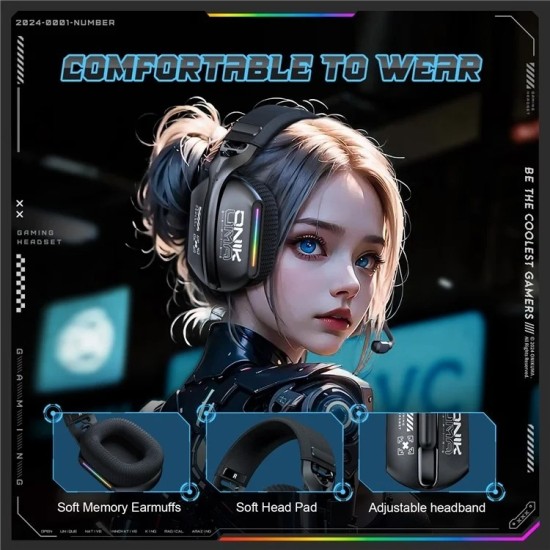 ONIKUMA GT808 Tri-Mode Headphones 2.4GHz Ultra-Low Latency Wireless Gaming Headset ONIKUMA GT808 Tri-Mode Headphones 2.4GHz Ultra-Low Latency Wireless Gaming Headset