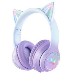 Onikuma B90 RGB Cat Ear Bluetooth 5.0 Wireless Gaming Headset- Purple Onikuma B90 RGB Cat Ear Bluetooth 5.0 Wireless Gaming Headset- Purple