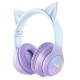 Onikuma B90 RGB Cat Ear Bluetooth 5.0 Wireless Gaming Headset- Purple