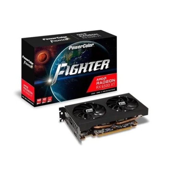 PowerColor Fighter AMD Radeon RX 6500 XT 4GB GDDR6 Graphics Card PowerColor Fighter AMD Radeon RX 6500 XT 4GB GDDR6 Graphics Card