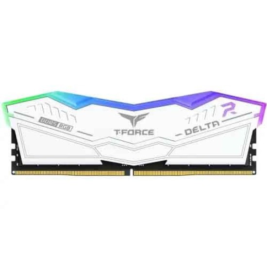 TEAM T-FORCE DELTA RGB White 16GB 6000MHz DDR5 Gaming RAM TEAM T-FORCE DELTA RGB White 16GB 6000MHz DDR5 Gaming RAM