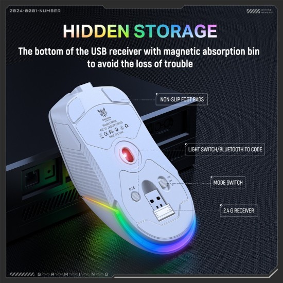 ONIKUMA CW928 Tri-Mode 2.4Ghz Gaming Mouse ONIKUMA CW928 Tri-Mode 2.4Ghz Gaming Mouse